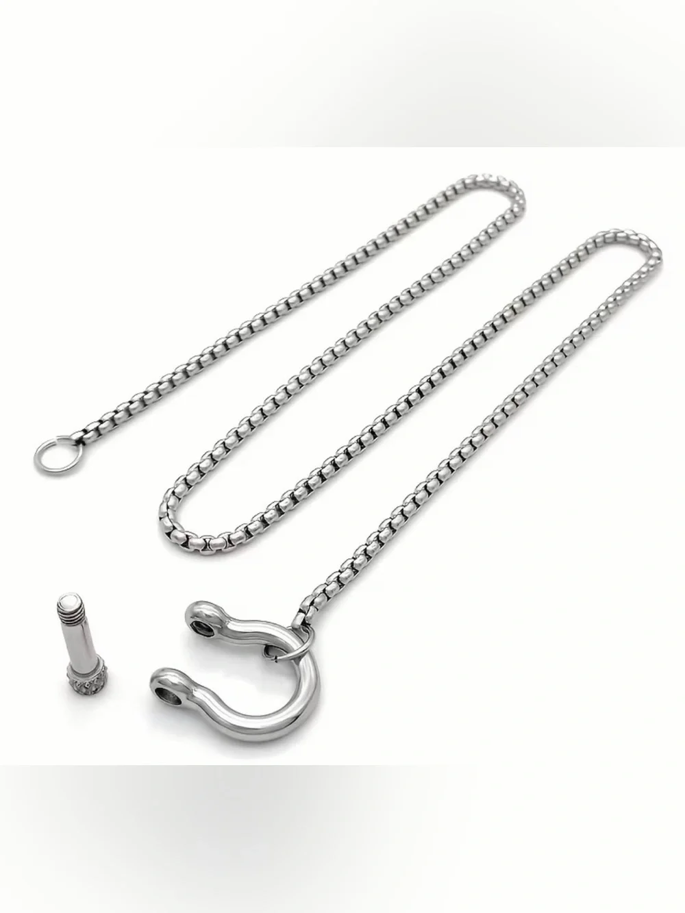 Western Horseshoe Necklace Silver Color Chain Necklace 0113